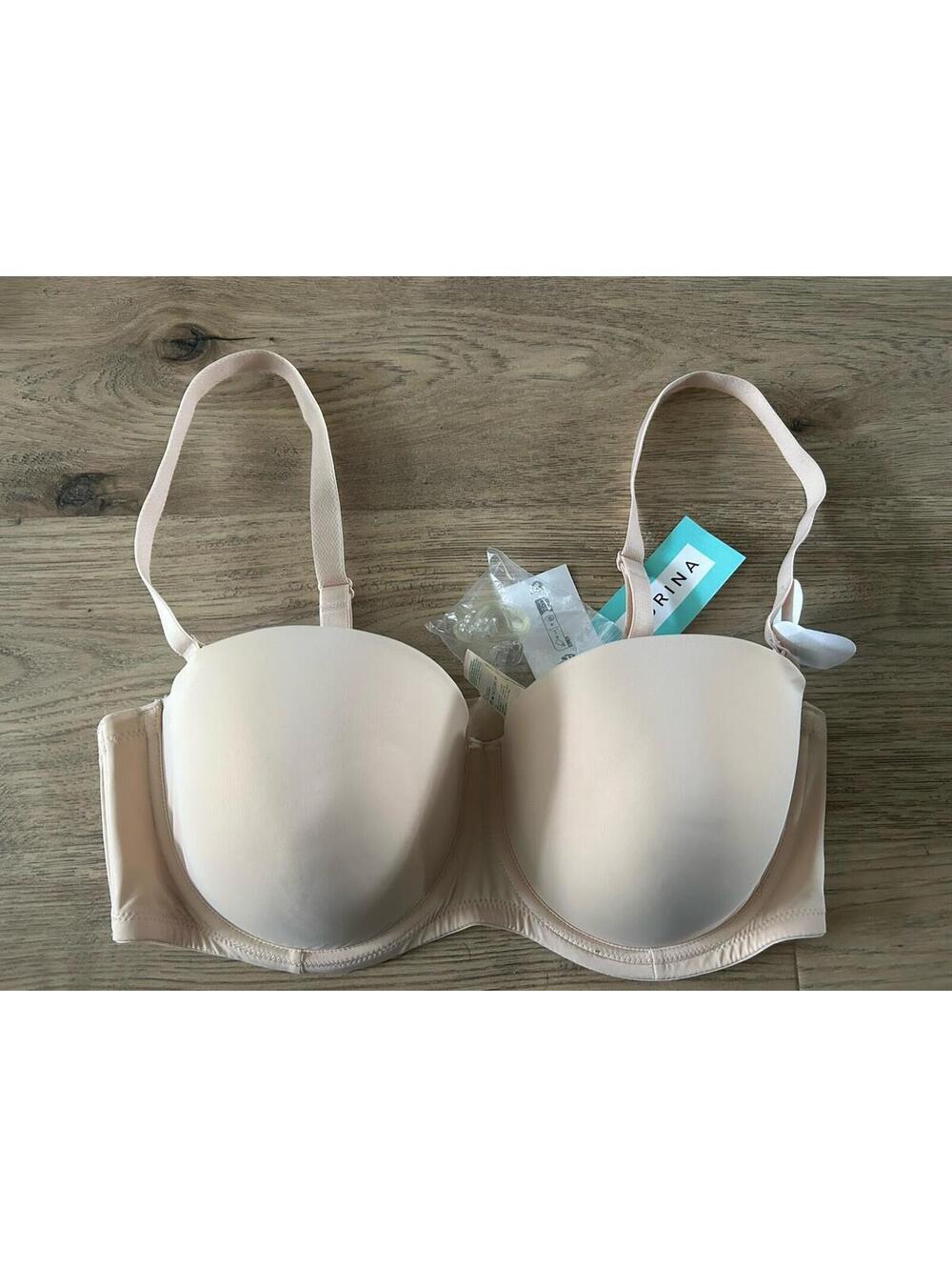 Dorina Women's Michelle Eco Strapless Light Padded Balconette Bra Nude 42C NWT